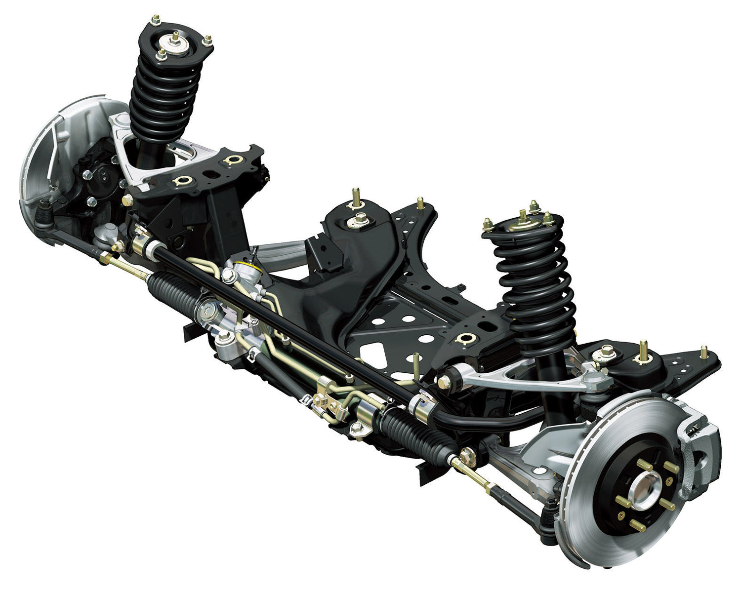 Suspension, wheels and tyres